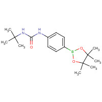 874297-78-6 1-(2-Methyl-2-propanyl)-3-[4-(4,4,5,5-tetramethyl-1,3,2-dioxaborolan-2-yl)phenyl]urea chemical structure