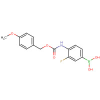 913835-49-1 [3-Fluoro-4-({[(4-methoxybenzyl)oxy]carbonyl}amino)phenyl]boronic acid chemical structure