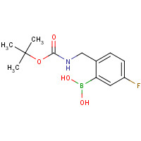 850568-43-3 {5-Fluoro-2-[({[(2-methyl-2-propanyl)oxy]carbonyl}amino)methyl]phenyl}boronic acid chemical structure
