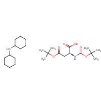 200334-95-8 (2S)-4-[(2-Methyl-2-propanyl)oxy]-2-({[(2-methyl-2-propanyl)oxy]carbonyl}amino)-4-oxobutanoic acid - N-cyclohexylcyclohexanamine (1:1) (non-preferred name) chemical structure