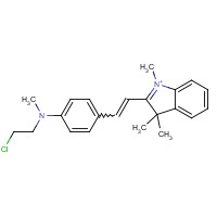 3648-36-0 2-(2-{4-[(2-Chloroethyl)(methyl)amino]phenyl}vinyl)-1,3,3-trimethyl-3H-indolium chemical structure