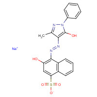 3618-63-1 Sodium 3-hydroxy-4-[(E)-(5-hydroxy-3-methyl-1-phenyl-1H-pyrazol-4-yl)diazenyl]-1-naphthalenesulfonate chemical structure