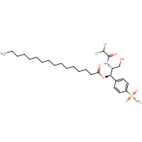 52628-58-7 (1R,2R)-2-[(Dichloroacetyl)amino]-3-hydroxy-1-[4-(methylsulfonyl)phenyl]propyl palmitate chemical structure