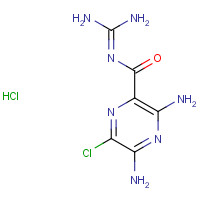 17440-83-4 3,5-Diamino-6-chloro-N-(diaminomethylene)-2-pyrazinecarboxamide hydrochloride (1:1) chemical structure