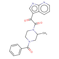 357262-90-9 1-(4-Benzoyl-2-methyl-1-piperazinyl)-2-(1H-pyrrolo[2,3-b]pyridin-3-yl)-1,2-ethanedione chemical structure