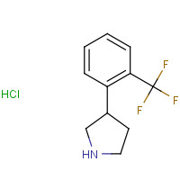 1095545-09-7 3-(2-(TRIFLUOROMETHYL)PHENYL)PYRROLIDINE HYDROCHLORIDE chemical structure