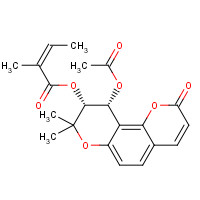 73069-25-7 (9R,10R)-10-Acetoxy-8,8-dimethyl-2-oxo-9,10-dihydro-2H,8H-pyrano[2,3-f]chromen-9-yl (2Z)-2-methyl-2-butenoate chemical structure