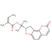 5058-13-9 2-[(8S)-2-Oxo-8,9-dihydro-2H-furo[2,3-h]chromen-8-yl]-2-propanyl (2Z)-2-methyl-2-butenoate chemical structure