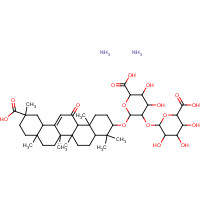 79165-06-3 (5ξ,8ξ,10ξ,17ξ,18ξ)-29-Hydroxy-11,29-dioxoolean-12-en-3-yl 2-O-hexopyranuronosylhexopyranosiduronic acid diammoniate chemical structure