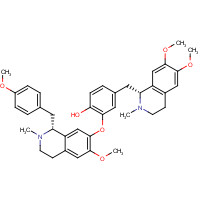 2292-16-2 4-{[(1R)-6,7-Dimethoxy-2-methyl-1,2,3,4-tetrahydro-1-isoquinolinyl]methyl}-2-{[(1R)-6-methoxy-1-(4-methoxybenzyl)-2-methyl-1,2,3,4-tetrahydro-7-isoquinolinyl]oxy}phenol chemical structure