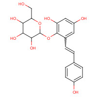 82373-94-2 (2S,3R,4S,5S,6R)-2-[2,4-dihydroxy-6-[(E)-2-(4-hydroxyphenyl)vinyl]phenoxy]-6-(hydroxymethyl)tetrahydropyran-3,4,5-triol chemical structure