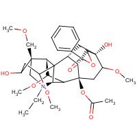 4491-19-4 8-Acetoxy-20-ethyl-3,13-dihydroxy-1,6,16-trimethoxy-4-(methoxymethyl)aconitan-14-yl benzoate chemical structure