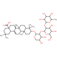 89412-79-3 3-{[6-Deoxyhexopyranosyl-(1->2)hexopyranosyl-(1->2)pentopyranosyl]oxy}olean-12-en-28-oic acid chemical structure