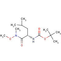 87694-50-6 N-Methoxy-N-methyl-N2-{[(2-methyl-2-propanyl)oxy]carbonyl}-L-leucinamide chemical structure