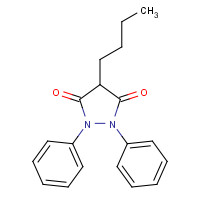 129-18-0 4-Butyl-1,2-diphenyl-3,5-pyrazolidinedione chemical structure