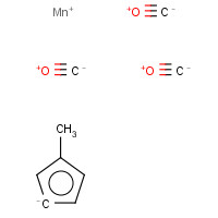 12108-13-3 tricarbonyl((1,2,3,4,5-η)-1-methyl-2,4-cyclopentadien-1-yl)- manganese chemical structure