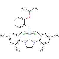 301224-40-8 Dichloro(1,3-dimesityl-2-imidazolidinylidene)(2-isopropoxybenzylidene)ruthenium chemical structure