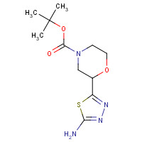 1251033-59-6 tert-butyl 2-(5-amino-1,3,4-thiadiazol-2-yl)morpholine-4-carboxylate chemical structure