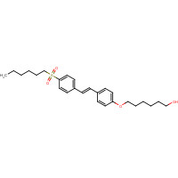 133261-44-6 6-[4-[2-[4-(Hexylsulfonyl)phenyl]ethenyl]phenoxy]-1-hexanol chemical structure