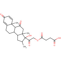 27303-92-0 4-{[(16b)-17-Hydroxy-16-methyl-3,11,20-trioxopregna-1,4-dien-21-yl]oxy}-4-oxobutanoic acid chemical structure