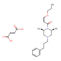 63378-13-2 cis-2,6-DiMethyl-1-(1-oxo-3-propoxy-2-propenyl)-4-(3-phenylpropyl)-Piperazine (2Z)-2-butenedioate chemical structure