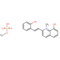 6964-61-0 2-[(E)-2-(2-hydroxyphenyl)vinyl]-1-methyl-quinolin-1-ium-8-ol; methyl hydrogen sulfate chemical structure
