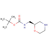 186202-57-3 (R)-2-N-Boc-aminomethylmorpholine chemical structure