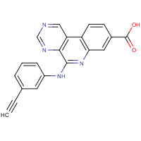 1009821-06-0 5-[(3-ethynylphenyl)amino]pyrimido[4,5-c]quinoline-8-carboxylic acid chemical structure