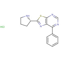 950192-41-3 7-Phenyl-2-[(2S)-2-pyrrolidinyl][1,3]thiazolo[5,4-d]pyrimidine hydrochloride (1:1) chemical structure