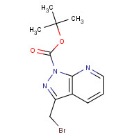 174180-76-8 1H-pyrazolo[3,4-b]pyridine-1-carboxylic acid, 3-(bromomethyl)-, 1,1-dimethylethyl ester chemical structure