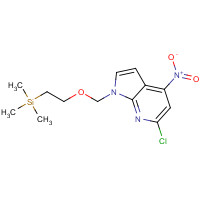 869335-22-8 6-Chloro-4-nitro-1-{[2-(trimethylsilyl)ethoxy]methyl}-1H-pyrrolo[2,3-b]pyridine chemical structure