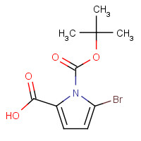 117657-41-7 5-Bromo-1-{[(2-methyl-2-propanyl)oxy]carbonyl}-1H-pyrrole-2-carboxylic acid chemical structure