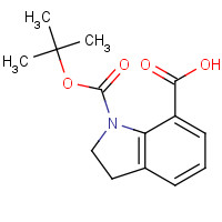 791616-62-1 1-{[(2-Methyl-2-propanyl)oxy]carbonyl}-7-indolinecarboxylic acid chemical structure