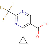 914201-19-7 4-Cyclopropyl-2-(trifluoromethyl)pyrimidine-5-carboxylic acid chemical structure