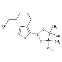 850881-09-3 2-(3-Hexyl-2-thienyl)-4,4,5,5-tetramethyl-1,3,2-dioxaborolane chemical structure
