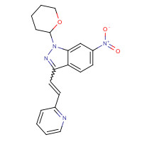 886230-75-7 (E)-6-Nitro-3-[2-(pyridin-2-yl)ethenyl]-1-(tetrahydro-2H-pyran-2-yl)-1H-indazole chemical structure
