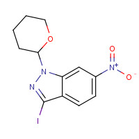 886230-74-6 3-Iodo-6-nitro-1-(tetrahydro-2H-pyran-2-yl)-1H-indazole chemical structure
