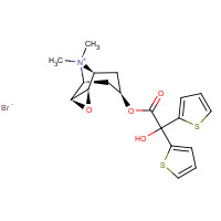 186691-13-4 (1S,2R,4S,5S,7R)-7-[2-Hydroxy(di-2-thienyl)acetoxy]-9,9-dimethyl-3-oxa-9-azoniatricyclo[3.3.1.02,4]nonane bromide chemical structure