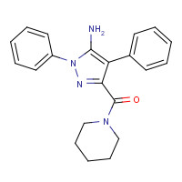 1076197-32-4 (5-Amino-1,4-diphenyl-1H-pyrazol-3-yl)(piperidin-1-yl)methanon chemical structure