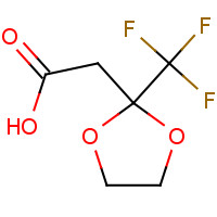 70976-13-5 1,3-dioxolane-2-acetic acid, 2-(trifluoromethyl)- chemical structure