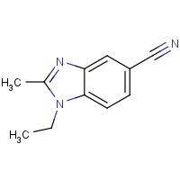 62306-08-5 1-ethyl-2-methyl-5-cyanobenzimidazole chemical structure