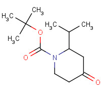 313950-41-3 2-Methyl-2-propanyl (2R)-2-isopropyl-4-oxo-1-piperidinecarboxylate chemical structure