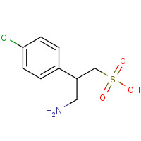 125464-42-8 3-Amino-2-(4-chlorophenyl)propane-1-sulfonic acid chemical structure