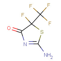 13973-15-4 4(5H)-thiazolone, 2-amino-5-fluoro-5-(trifluoromethyl)- chemical structure