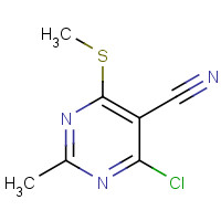 112969-42-3 4-Chloro-2-methyl-6-(methylsulfanyl)-5-pyrimidinecarbonitrile chemical structure