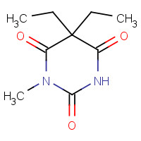 50-11-3 5,5-Diethyl-1-methylpyrimidine-2,4,6(1H,3H,5H)-trione chemical structure