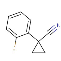 97009-38-6 cyclopropanecarbonitrile, 1-(2-fluorophenyl)- chemical structure