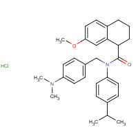 405098-33-1 N-[4-(Dimethylamino)benzyl]-N-(4-isopropylphenyl)-7-methoxy-1,2,3,4-tetrahydronaphthalene-1-carboxamide hydrochloride chemical structure