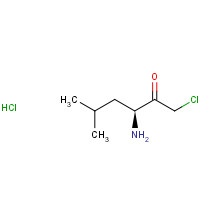 54518-92-2 (3S)-3-Amino-1-chloro-5-methyl-2-hexanone hydrochloride (1:1) chemical structure