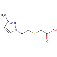 436088-31-2 {[2-(3-Methyl-1H-pyrazol-1-yl)ethyl]sulfanyl}acetic acid chemical structure